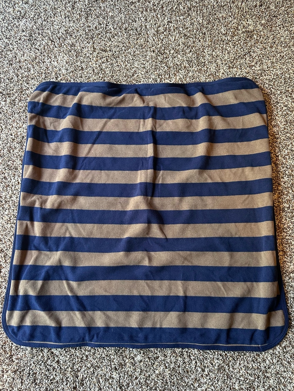 Carter's Brown & Navy Stripe Fleece Baby Blanket
